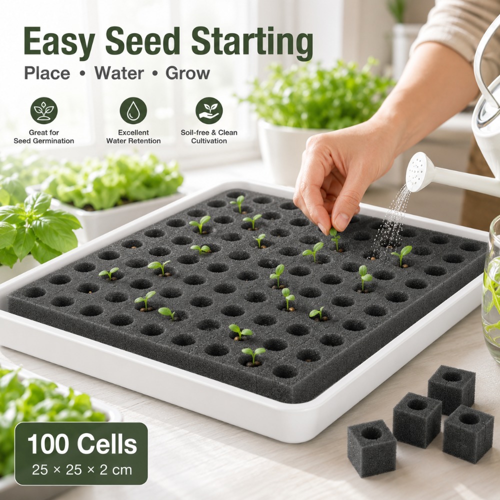 Nursery Plug Tray - إسفنج زراعة مائية بدون تربة 100