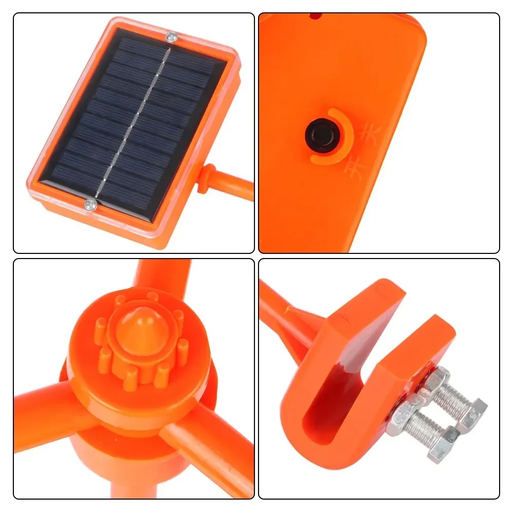 360 °   فزاعة دوارة عاكسة للضو - مراجعة Solar Bird Scarer وسعره