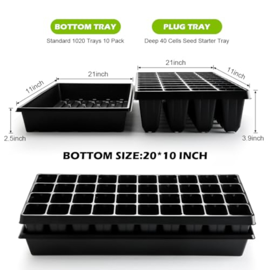 10 عبوات من صواني بذور 1020 وص - مراجعة Nursery Plug Tray وسعره